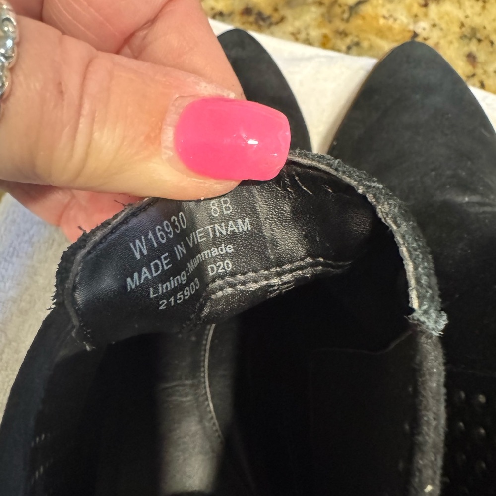 Cole Haan Women's Suede Black Ankle Booties - Picture 6 of 8
